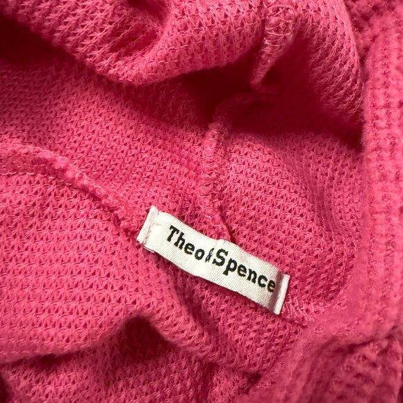 Theo & Spence pink waffle hoodie - Picture 1 of 3